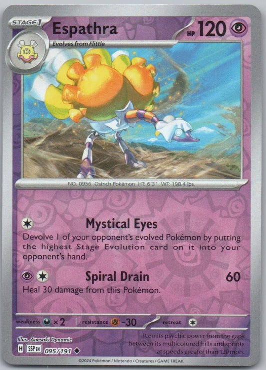 Espathra 095 Reverse Holo Psychic Card - Surging Sparks