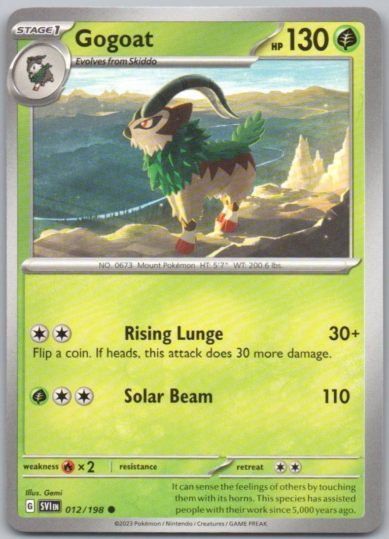 Gogoat 012 Normal Grass Card - Scarlet & Violet