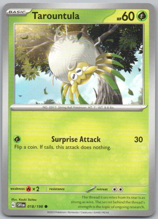 Tarountula 018 Normal Grass Card - Scarlet & Violet