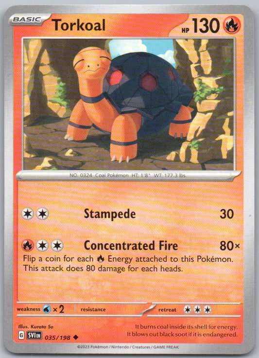 Torkoal 035 Normal Fire Card - Scarlet & Violet