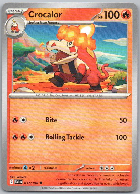 Crocalor 037 Normal Fire Card - Scarlet & Violet