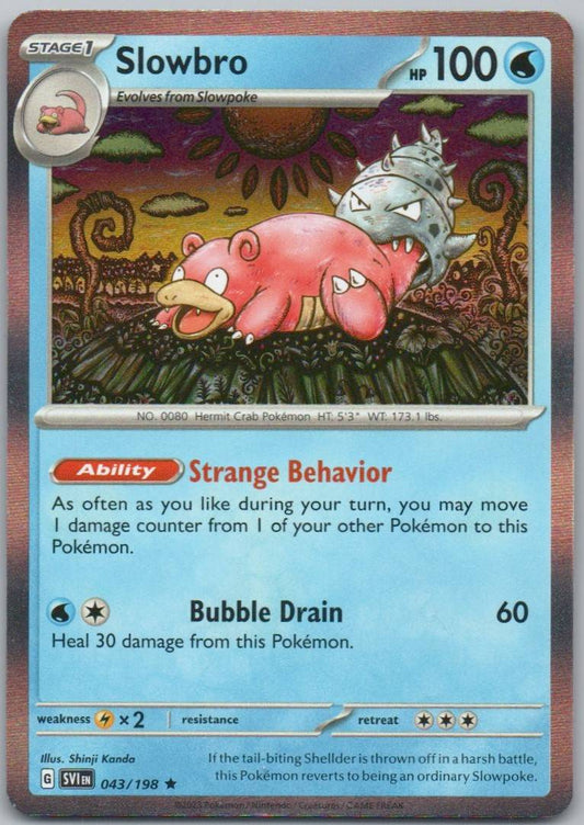 Slowbro 043 Holo Water Card - Scarlet & Violet