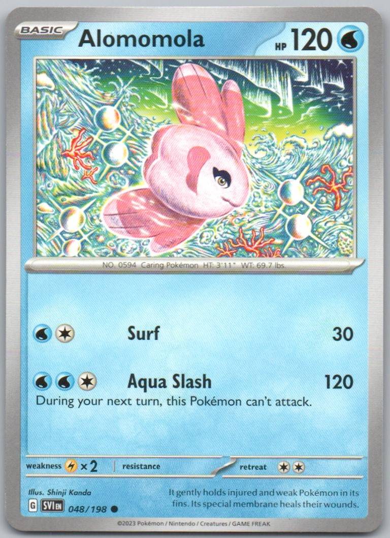 Alomomola 048 Normal Water Card - Scarlet & Violet