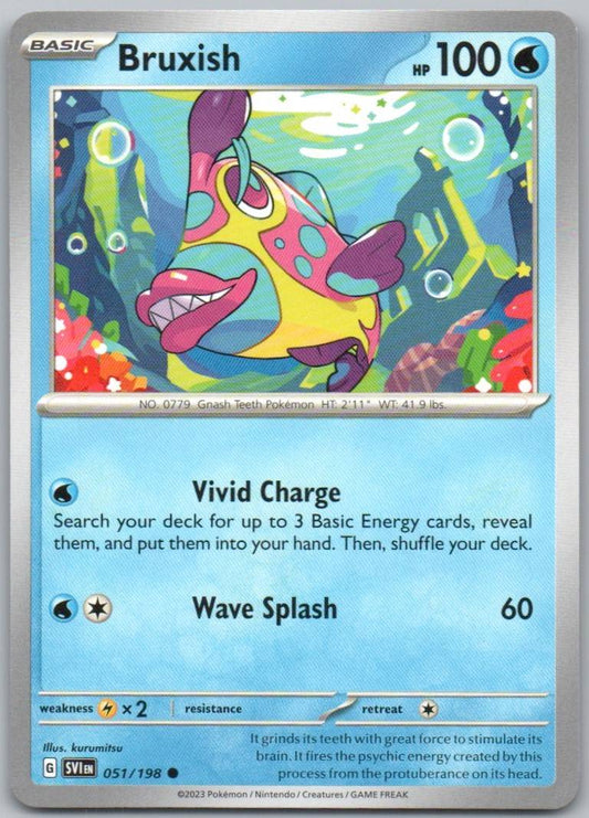Bruxish 051 Normal Water Card - Scarlet & Violet