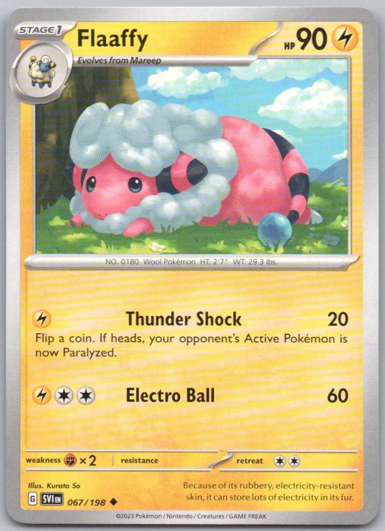 Flaaffy 067 Normal Lightning Card - Scarlet & Violet
