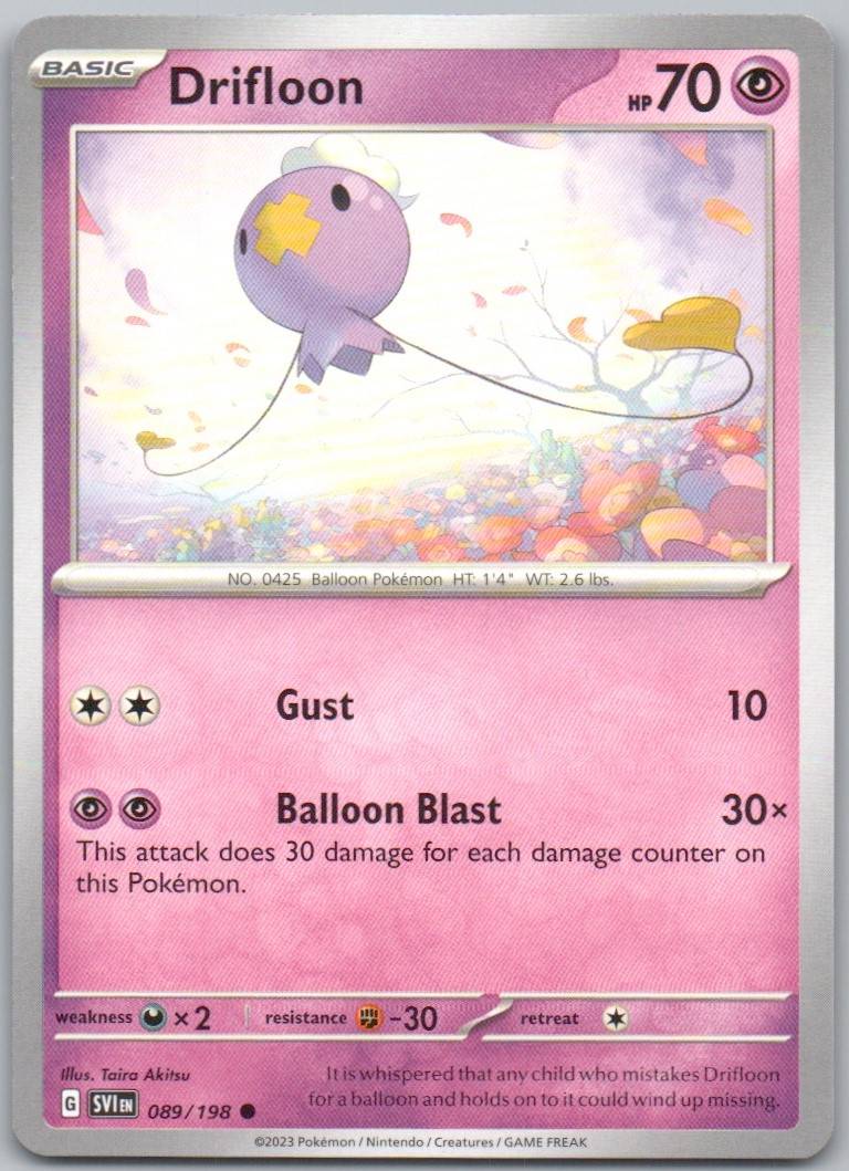 Drifloon 089 Normal Psychic Card - Scarlet & Violet