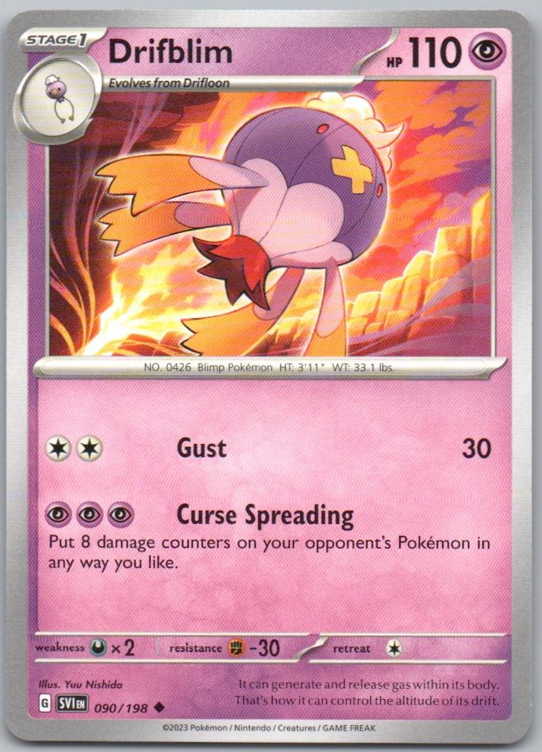 Drilblim 090 Normal Psychic Card - Scarlet & Violet
