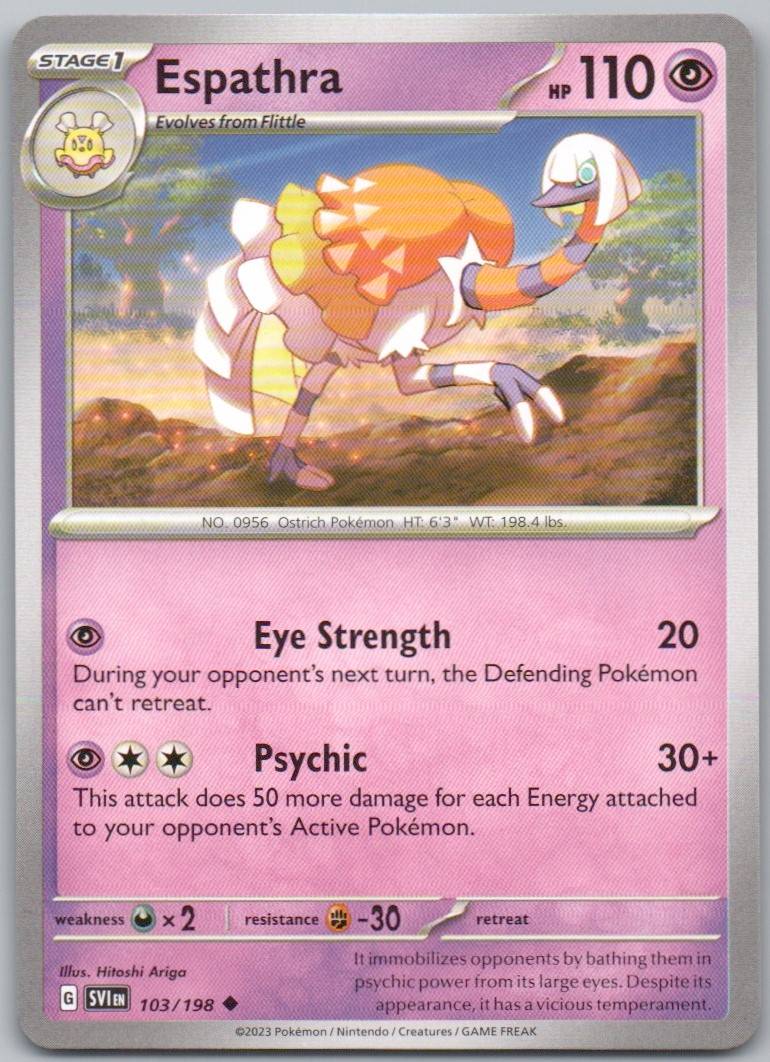 Espathra 103 Normal Psychic Card - Scarlet & Violet