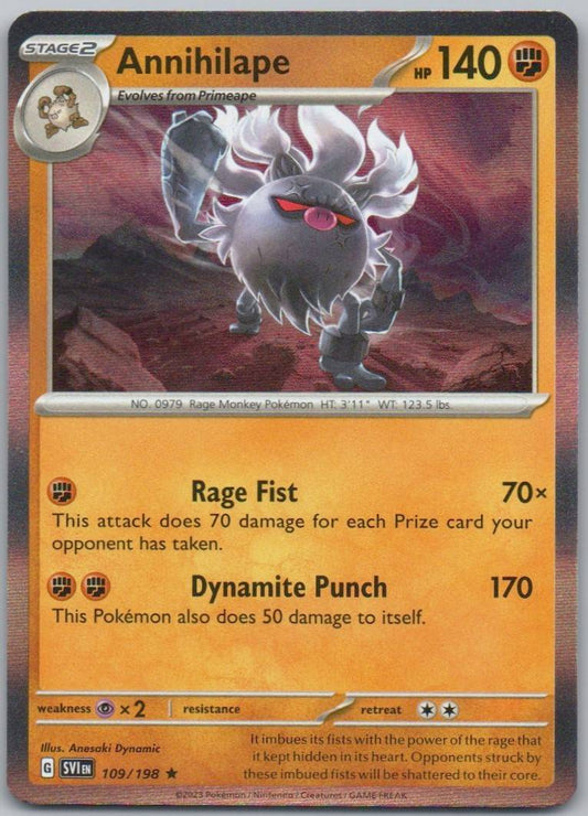 Annihilape 109 Holo Fighting Card - Scarlet & Violet