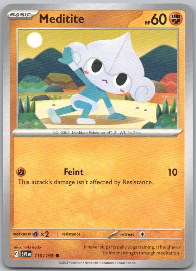 Meditite 110 Normal Fighting Card - Scarlet & Violet