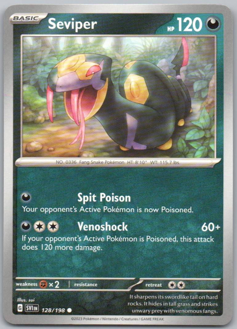 Seviper 128 Normal Darkness Card - Scarlet & Violet