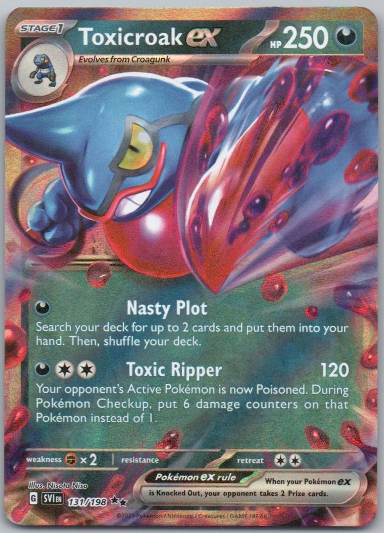 Toxicroak EX 131 Holo Darkness Card - Scarlet & Violet