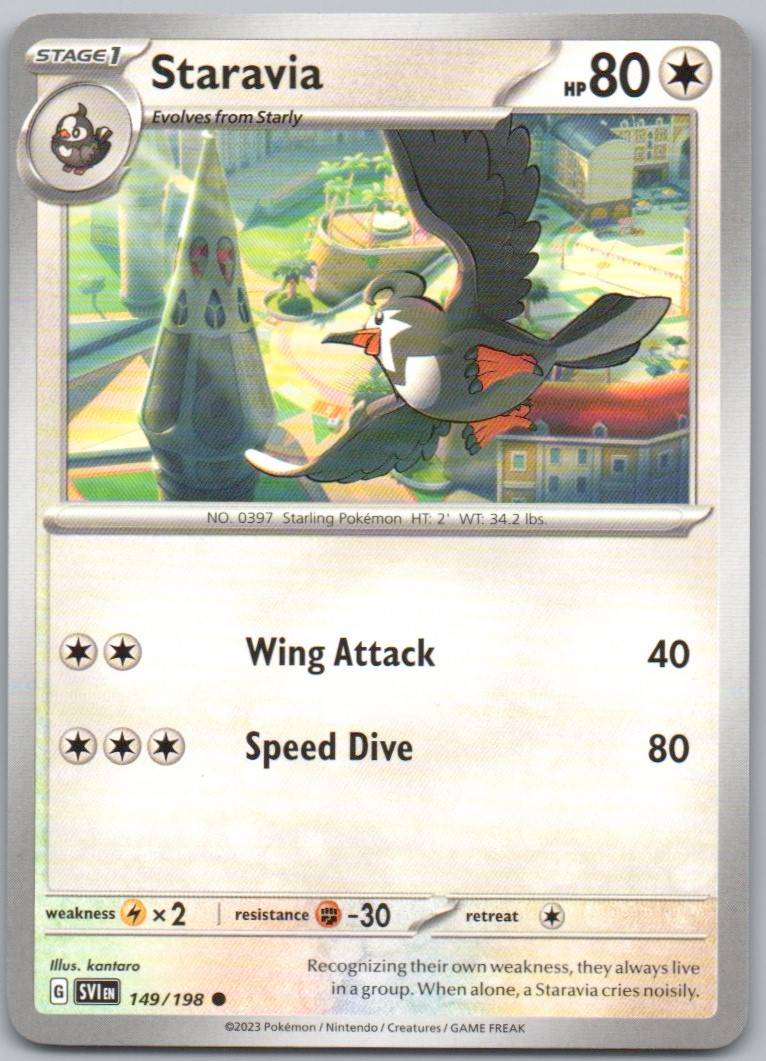 Staravia 149 Normal Colorless Card - Scarlet & Violet