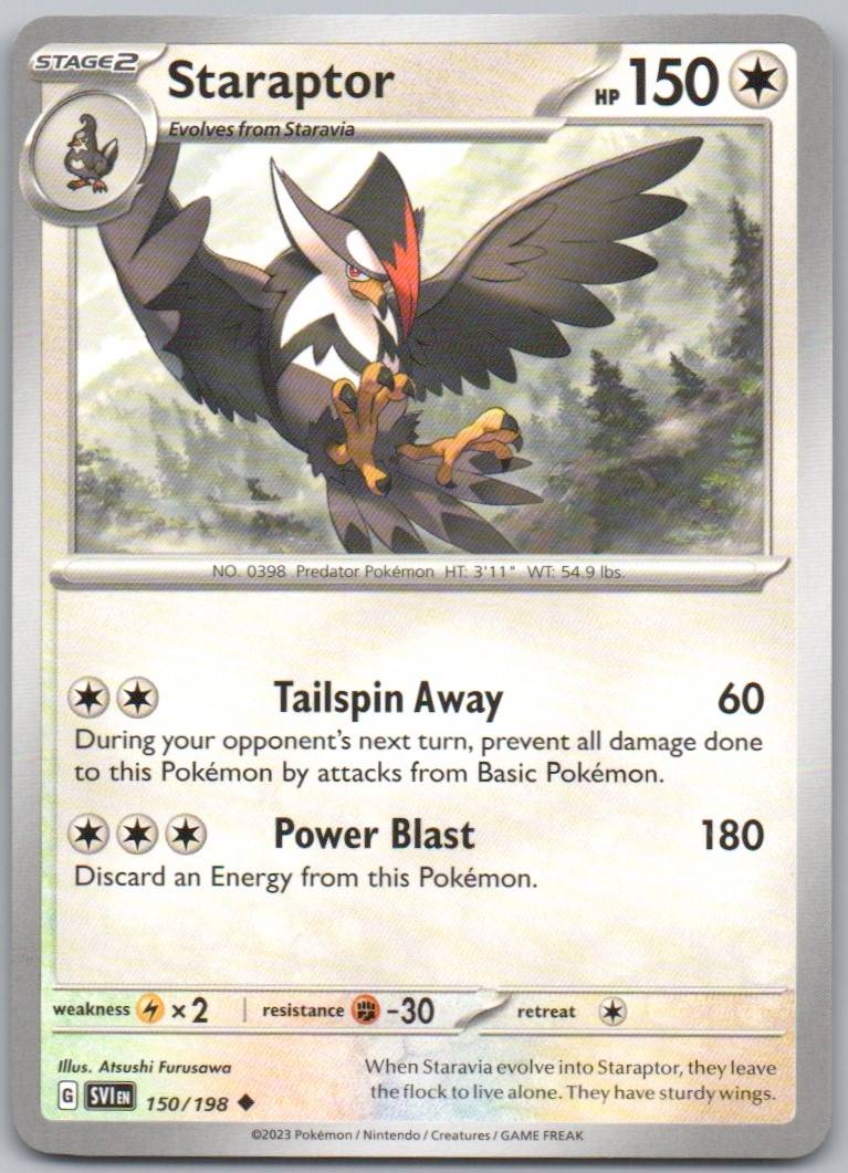 Staraptor 150 Normal Colorless Card - Scarlet & Violet