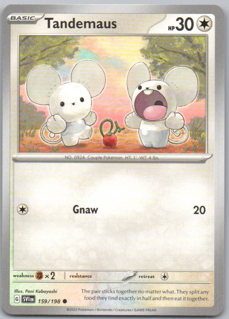 Tandemaus 159 Normal Colorless Card - Scarlet & Violet