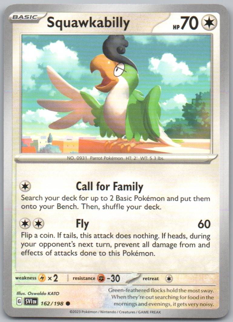 Squawkabilly 162 Normal Colorless Card - Scarlet & Violet