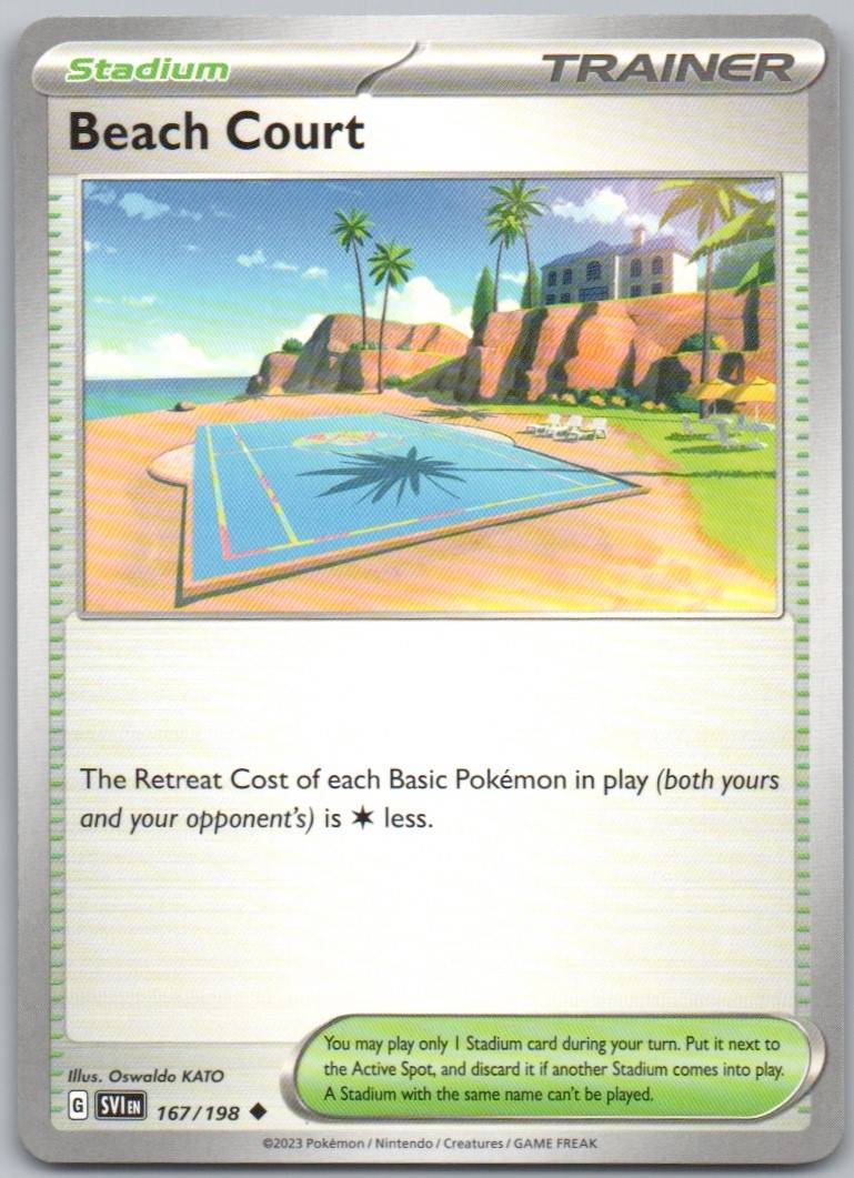 Beach Court 167 Normal Trainer Card - Scarlet & Violet