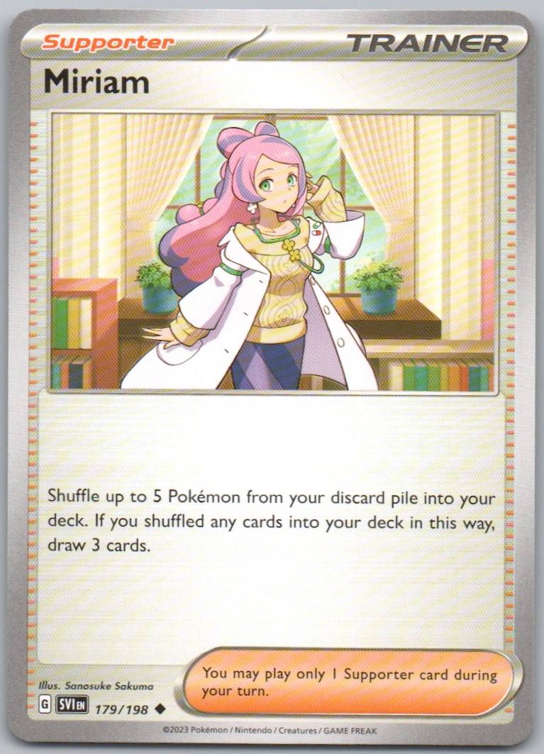 Miriam 179 Normal Trainer Card - Scarlet & Violet