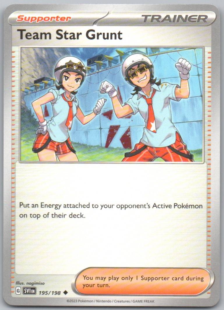 Team Star Grunt 195 Normal Trainer Card - Scarlet & Violet