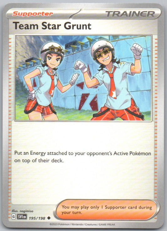 Team Star Grunt 195 Normal Trainer Card - Scarlet & Violet