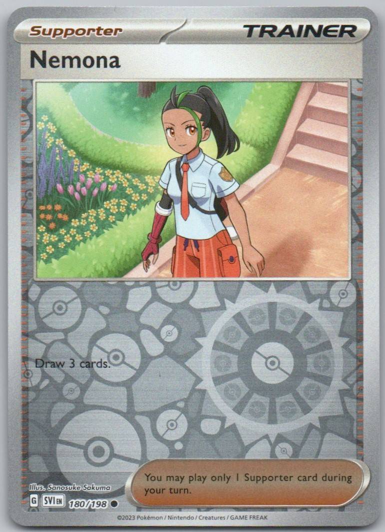 Nemona 180 Reverse Holo Trainer Card - Scarlet & Violet