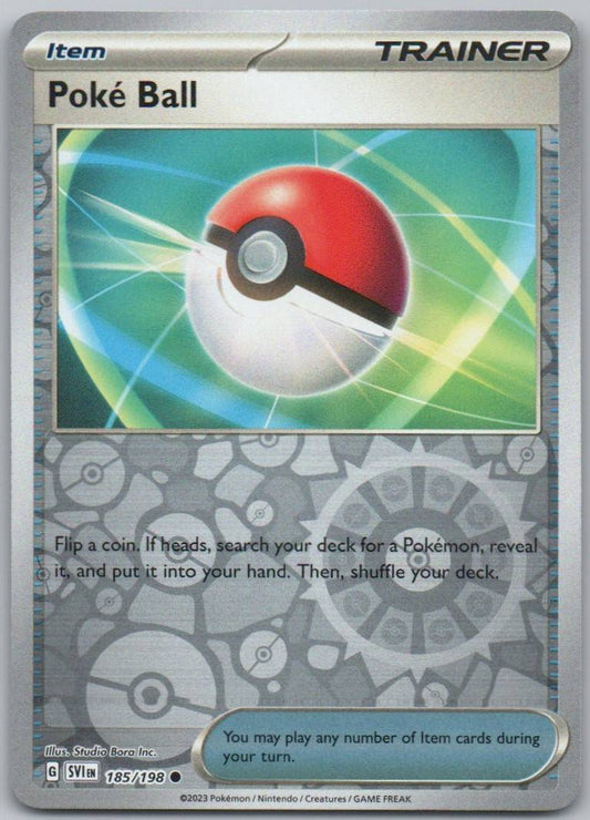 Poke Ball 185 Reverse Holo Trainer Card - Scarlet & Violet