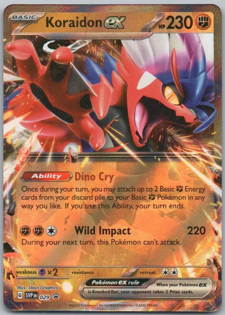 Koraidon EX 029 Holo Fighting Card - Scarlet & Violet Promo