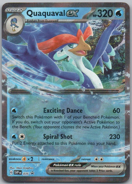 Quaquaval EX 035 Holo Water Card - Scarlet & Violet Promo