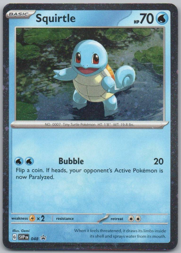 Squirtle 048 Cosmos Water Card - Scarlet & Violet Promo