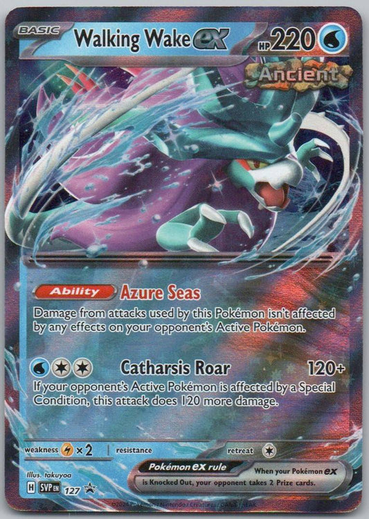 Walking Wake EX 127 Holo Water Card - Scarlet & Violet Promo