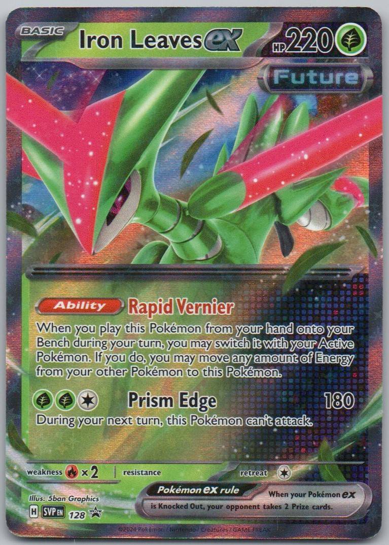 Iron Leaves EX 128 Holo Grass Card - Scarlet & Violet Promo