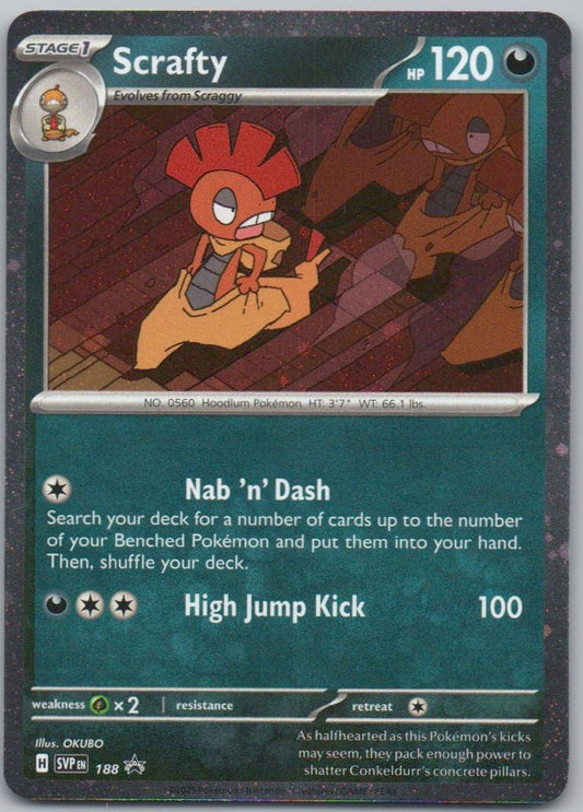 Scrafty 188 Cosmos Darkness Card - Scarlet & Violet Promo