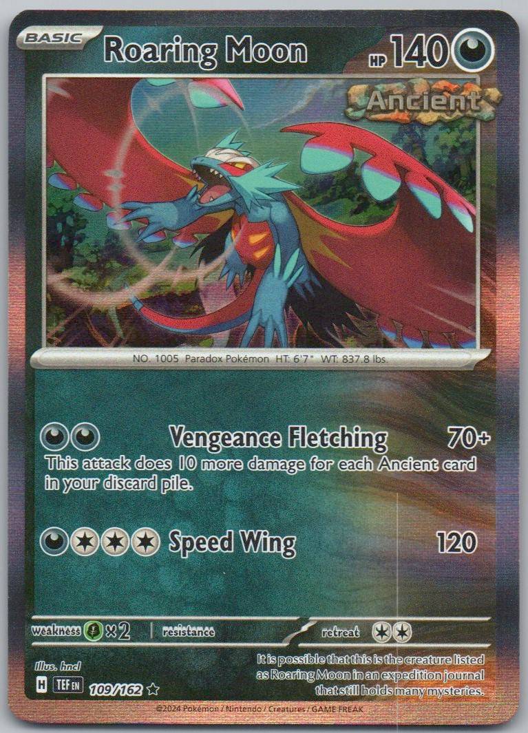 Roaring Moon 109 Holo Darkness Card - Temporal Forces