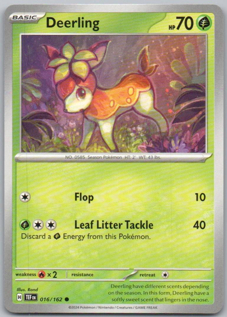 Deerling 016 Normal Grass Card - Temporal Forces