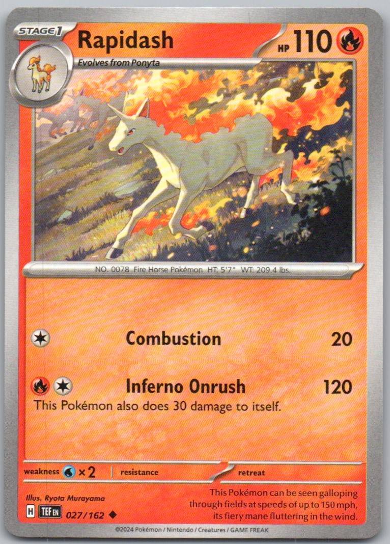 Rapidash 027 Normal Fire Card - Temporal Forces