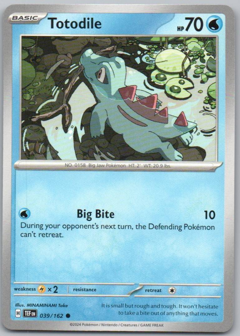 Totodile 039 Normal Water Card - Temporal Forces