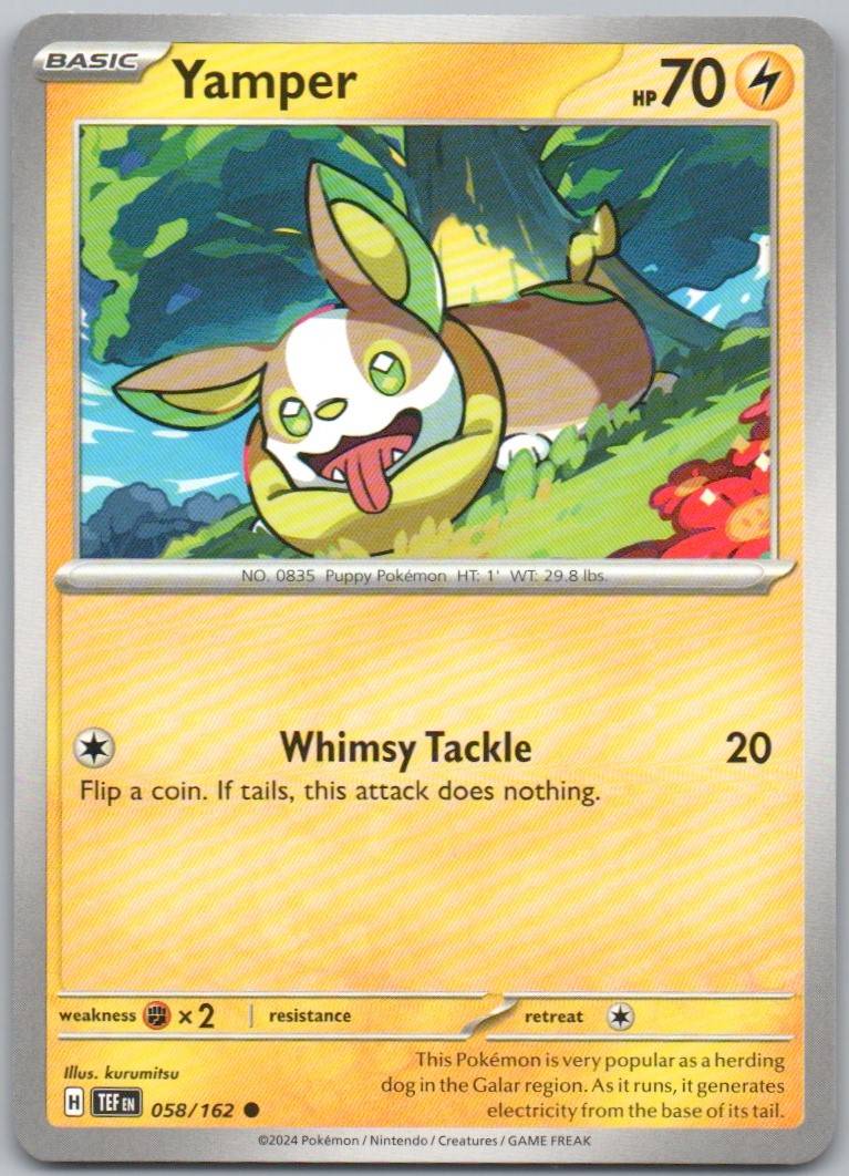 Yamper 058 Normal Lightning Card - Temporal Forces