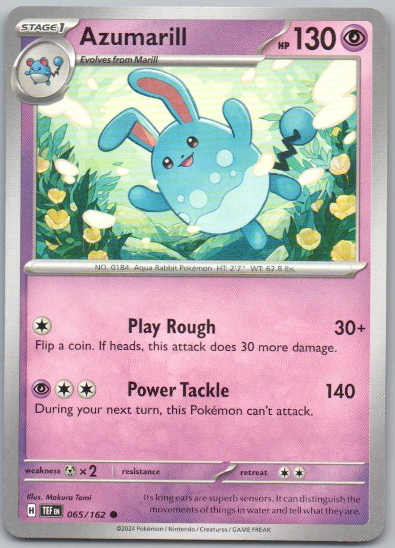 Azumarill 065 Normal Psychic Card - Temporal Forces