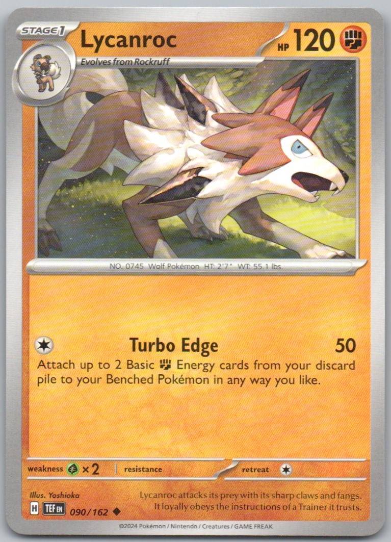 Lycanroc 090 Normal Fighting Card - Temporal Forces