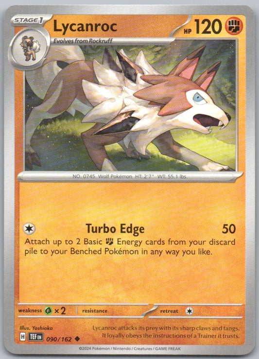 Lycanroc 090 Normal Fighting Card - Temporal Forces