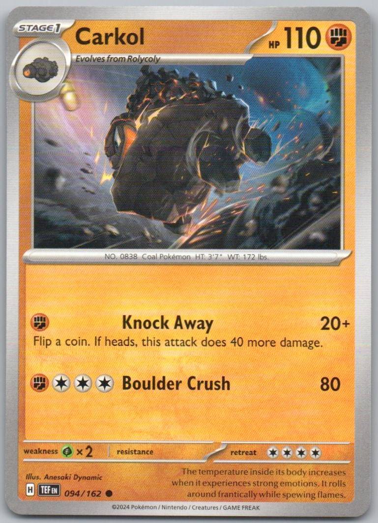 Carkol 094 Normal Fighting Card - Temporal Forces