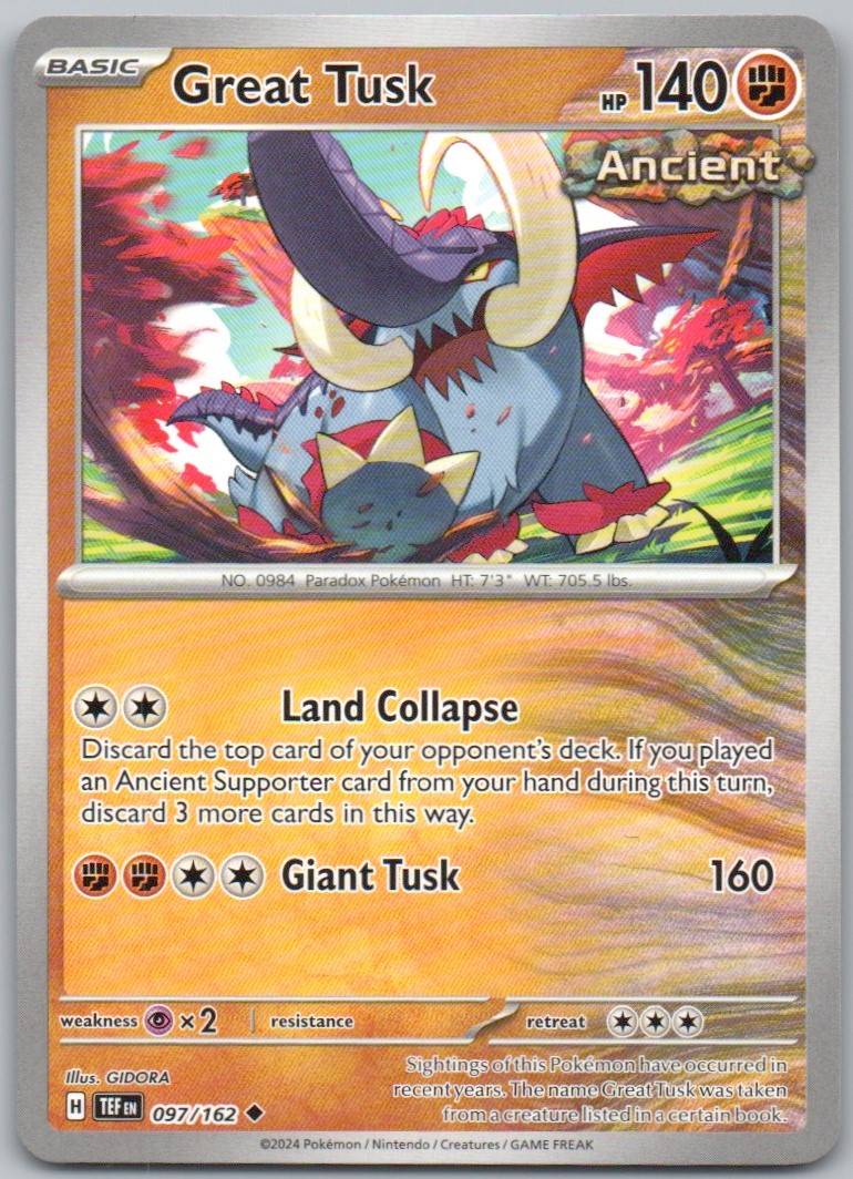 Great Tusk 097 Normal Fighting Card - Temporal Forces