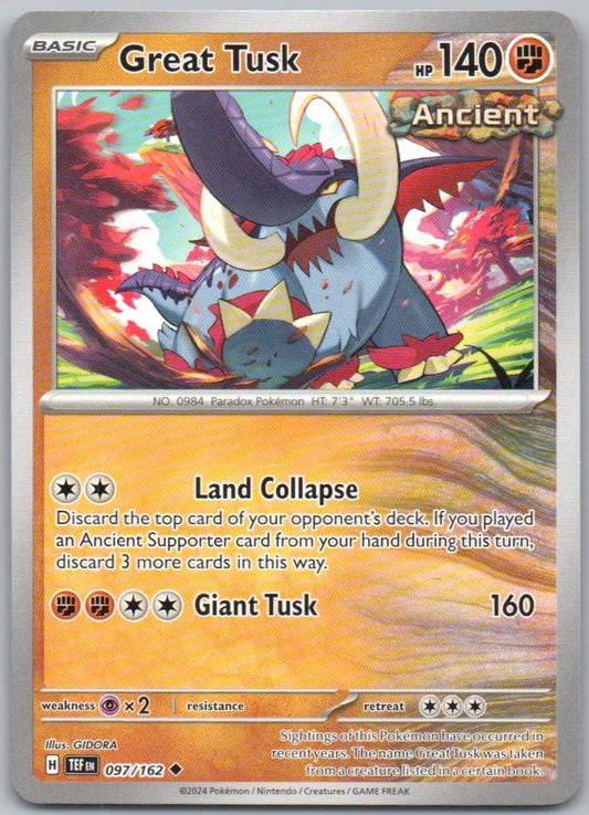 Great Tusk 097 Normal Fighting Card - Temporal Forces