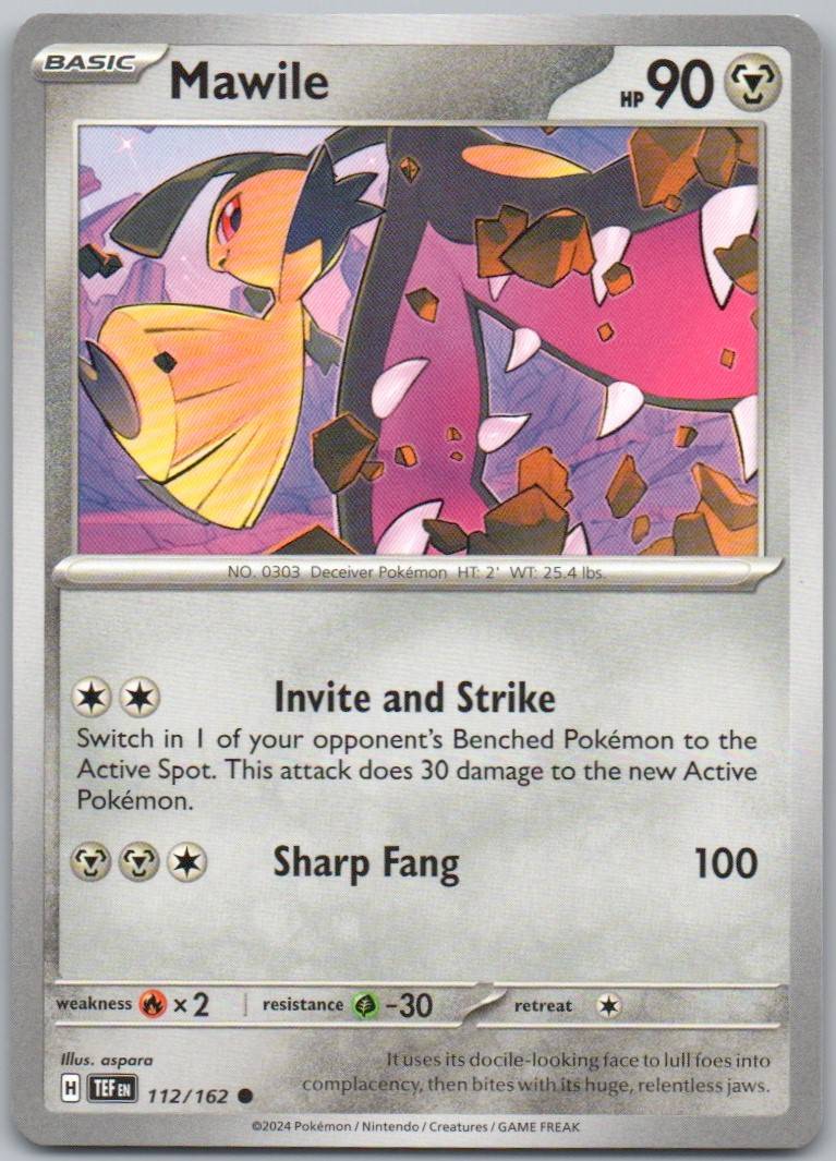 Mawile 112 Normal Steel Card - Temporal Forces