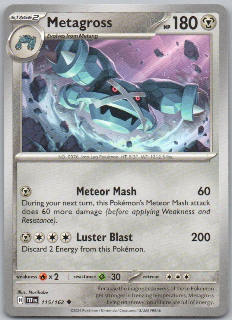 Metagross 115 Normal Steel Card - Temporal Forces