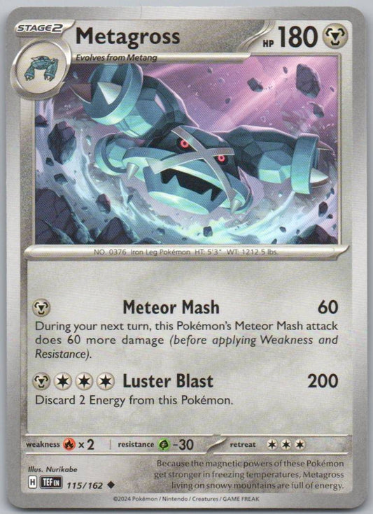 Metagross 115 Normal Steel Card - Temporal Forces