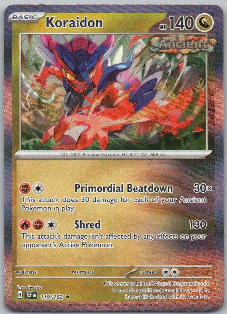 Koraidon 119 Holo Dragon Card - Temporal Forces