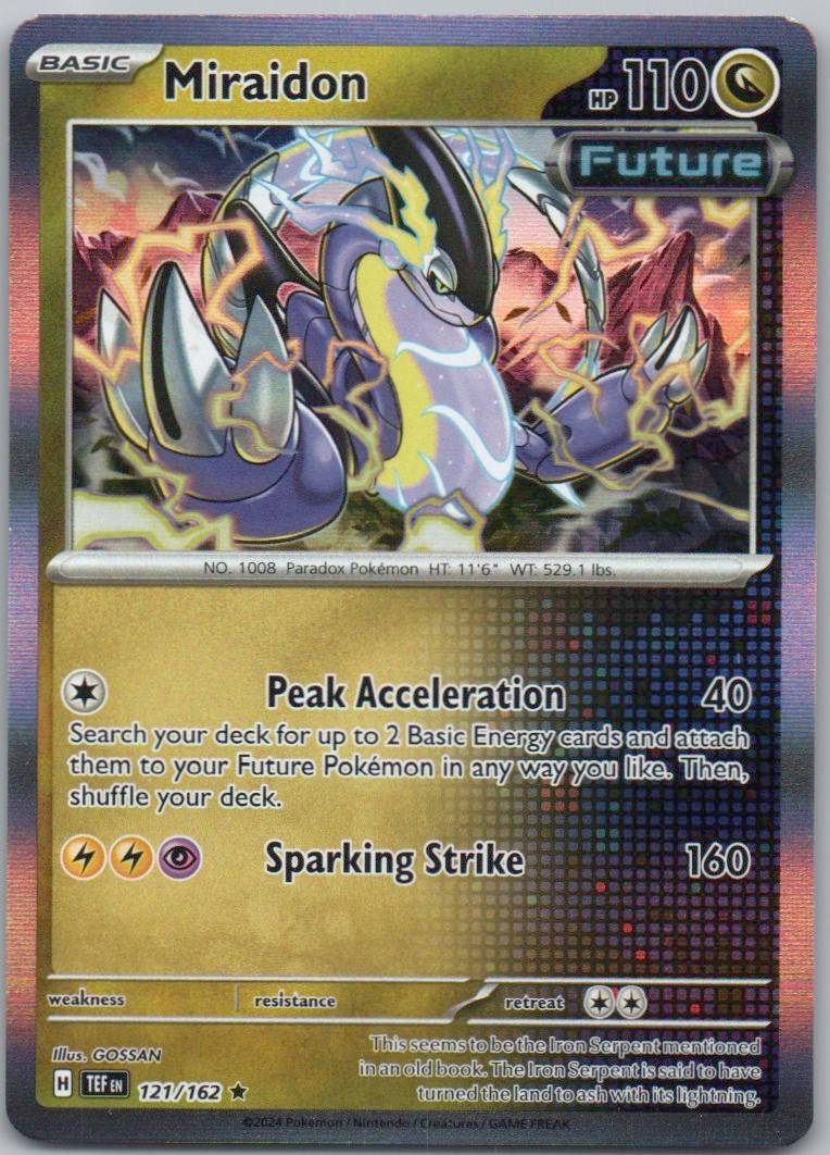 Miraidon 121 Holo Dragon Card - Temporal Forces