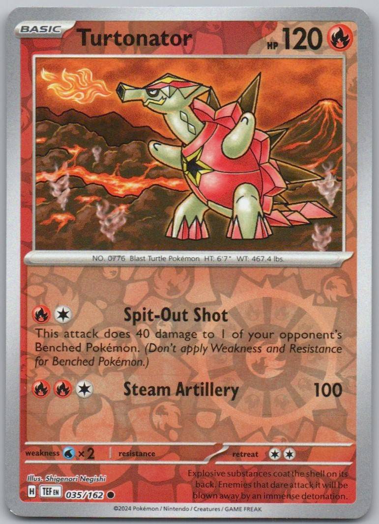 Turtonator 035 Reverse Holo Fire Card - Temporal Forces