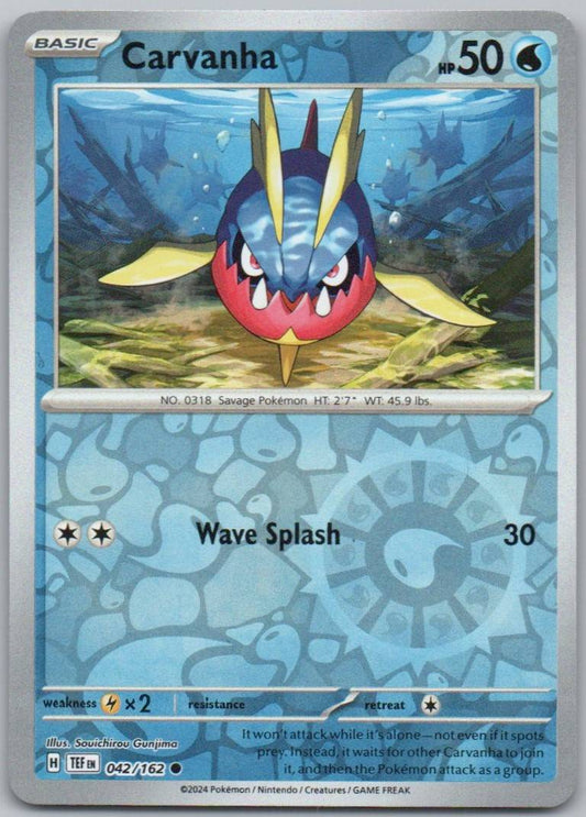Carvanha 042 Reverse Holo Water Card - Temporal Forces